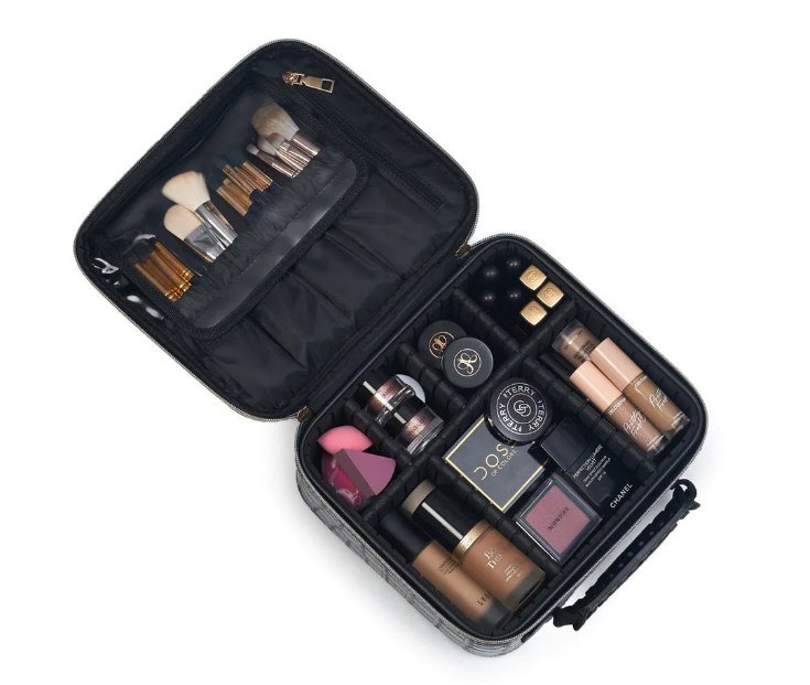 Crocodile Cosmetic Case (Black Large)