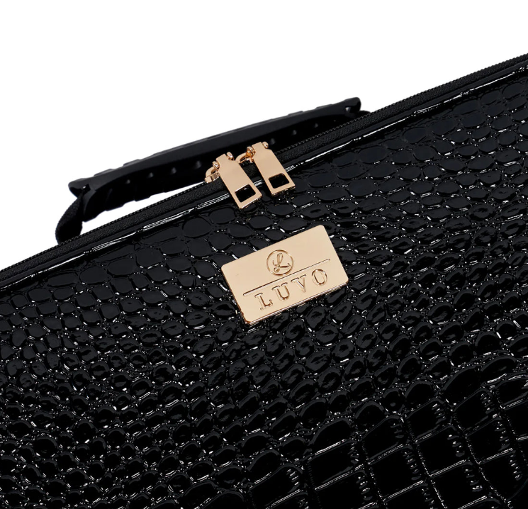 Crocodile Cosmetic Case (Black Large)